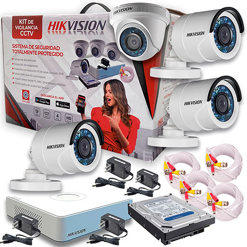 Cámaras Seguridad CCTV Hikvision Mini Dvr 4 Canales+4 Cámaras – IMPORTLATAM
